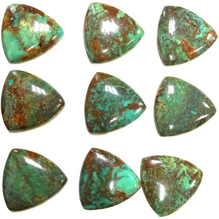 Kingman Turquoise Cabochon Natural Triangle Cabochon Royston Turquoise | Loose Gemstones Handmade Jewelry 1