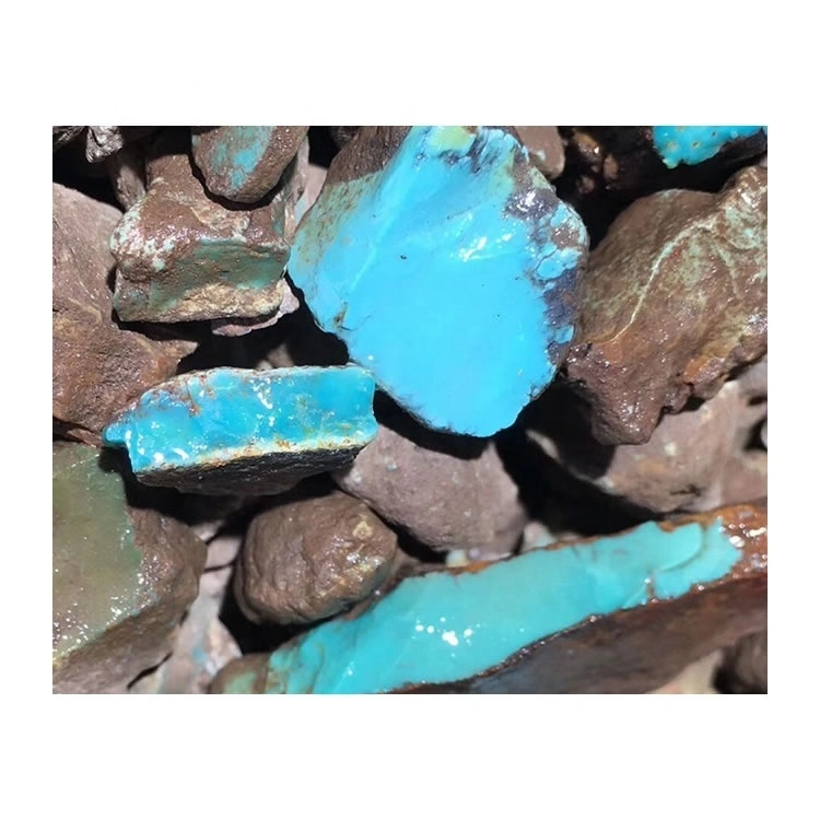 70Tons Hoëgraad Bule Kleur Turquoise Rough Materiaal Kingman Arizona Natuurlike Turkoois Rough maak groothandel 1