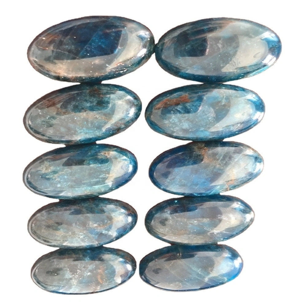 Flashy Natural Blue Apatite Cabochon Top Quality Apatite Gemstone Semi Precious Hand Polish Loose Stone For Jewelry1 1