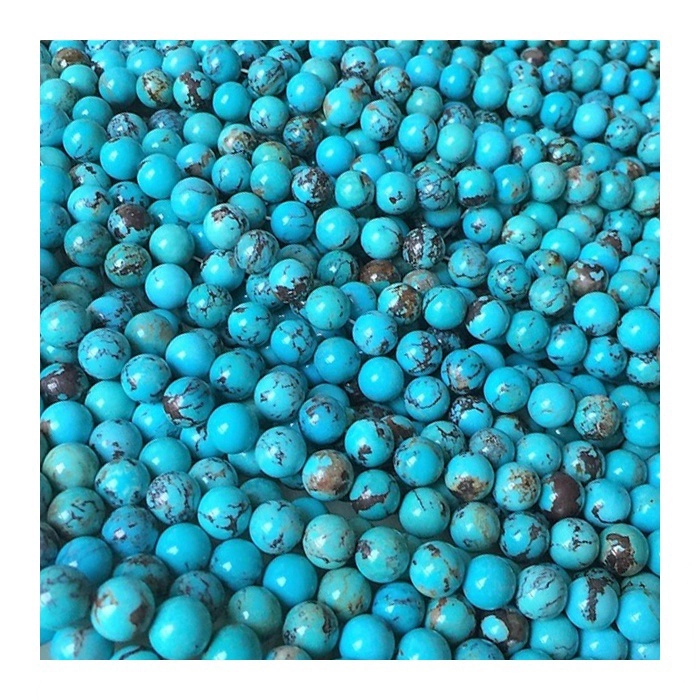 Beads Putaran Turquoise Ratu Turquoise Gemstone Biru Putaran Longgar Beads 1