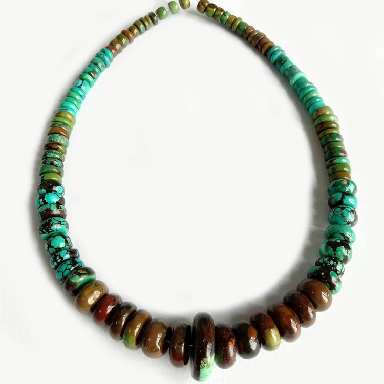 Abacus Natural Turquoise Beads For Jewelry full strand green  abacus beads space beads gemst 1