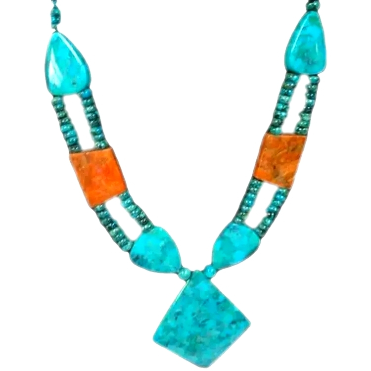 Hot Ferkeap Persian Turquoise Beads Necklace Sieraden 1
