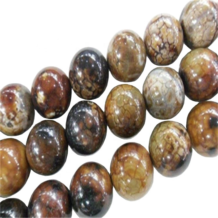 Aina ya Agate ya Gemstone Shanga 6 8 10mm Smooth Shape Shanga 1