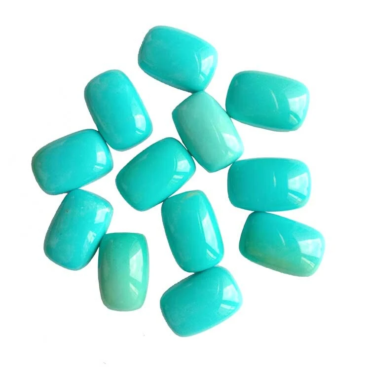 Sleeping Beauty Turquoise Stone for Ring Earrings Cushion Natural Gemstone Cabochon Turquoise Jewelry 1