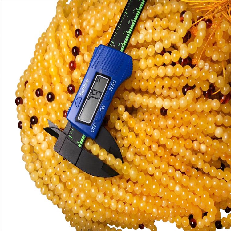 Natūralus geltonas gintaro apyrankės Vintage Stilius Beaded Strands Apyrankės BEESWAX Dovanos Puikus 1