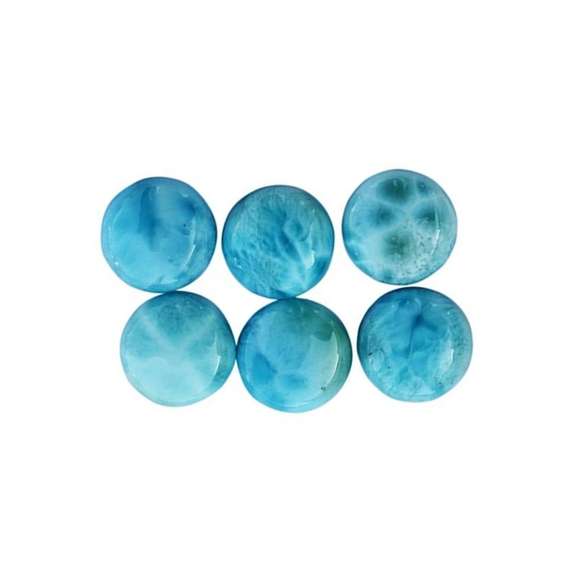 Kariba Maro Natura Ĉielo Bluo Larimar Cabochon Larimar Gemo 1