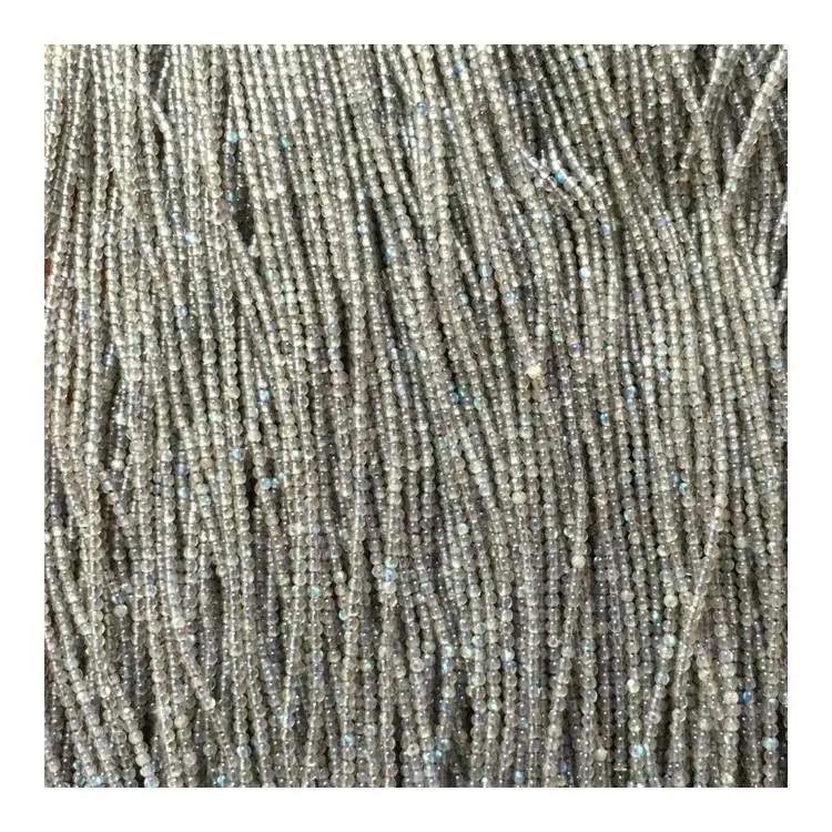 Asili ya asili ya translucent kijivu chabradorite huru ya shanga ya juu ya daraja la pande zote 6mm 8mm 10mm 1