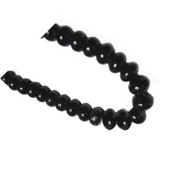 Natūralus juodas agatas brangakmenis palaidi karoliukai 6mm 8mm 10mm apvalios karoliukai 16 Strand 1