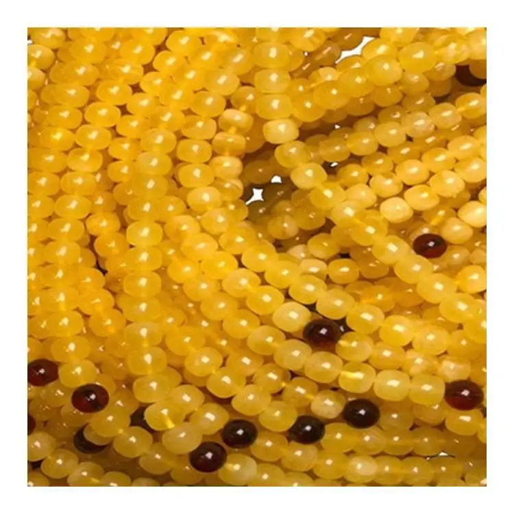 លក់ដុំខ្នាតពណ៌លឿងរបស់ amber ពណ៌លឿងនៅលើខ្សែក្រវ៉ាត់រាង gemstone 1strand 40 អឹមធី 40 ស៊ីម 1
