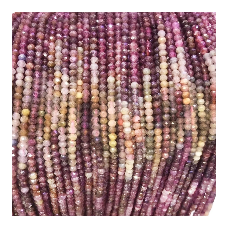 Tourmaline Rondelle Beads Multi Tourmaline Beads Multi Tourmaline Faceted Beets 1