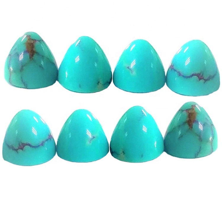 Təbii Tibet firuzəyi güllə hamar cabochon zərif yüksək keyfiyyətli dərəcədə firuzəyi zərgərlik etmək üçün boş gemstone 1