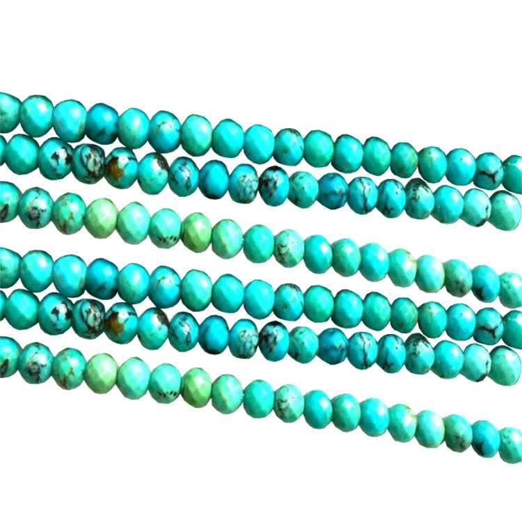 faceted rock turquoise beads Faceted Turquoise Bead Natural Turquoise Bead Strands Faceted Round 1