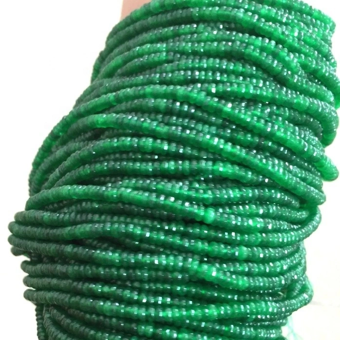 Daraja la juu la asili ya kijani agate loose gemstone shanga 6mm 8mm 10mm smooth polished pande zote 16 inch strand 1