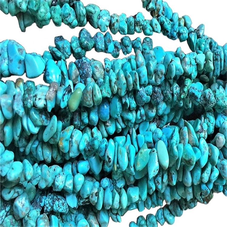 ფირუზი ჩიპი მძივები სამკაულები Turquoise Gemstone ბუნებრივი ქვის მძივები ჩიპი Bead 1