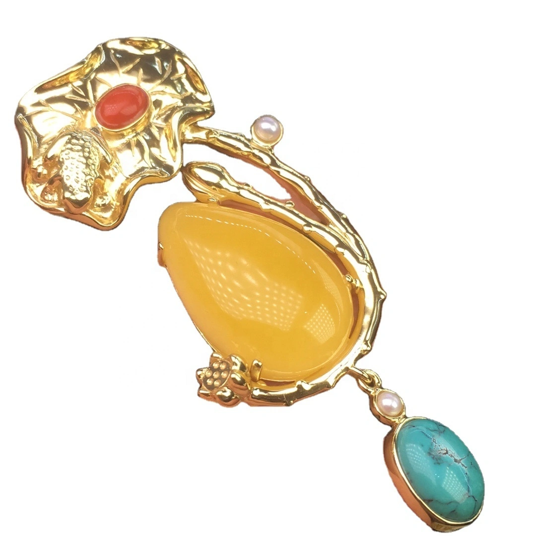 Maua ya maua Agate pendant.Turquoise pendant.ruby / nyekundu garnet pendant mkufu kwa wanawake 1