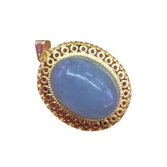 925 Sterling Silver Rainbow Moonstone Smycken Ovala Form Blå Moonstone Pendant För Kvinnor Smycken 1