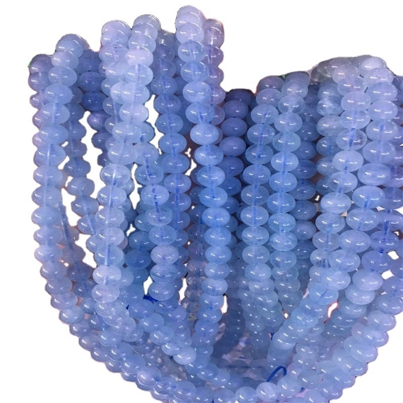 Milky Aquamarine round beads make bracelet jewelry Natural Gemstone Beads 1