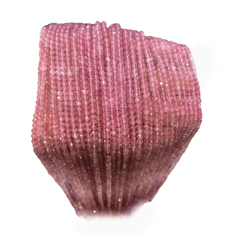 Morganite Faceted Round Beads Pink Morganite Diamond Cut Faceted Round beads 1