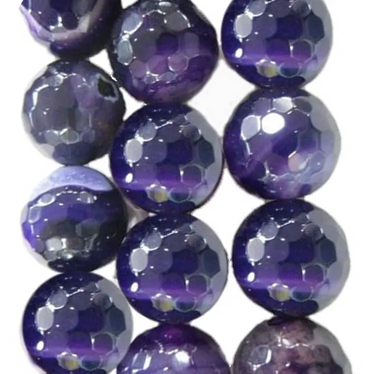 Natirèl koulè wouj violèt agat pyè presye pèl wonn ki lach 16 strand 6mm 8mm 10mm 12mm 1