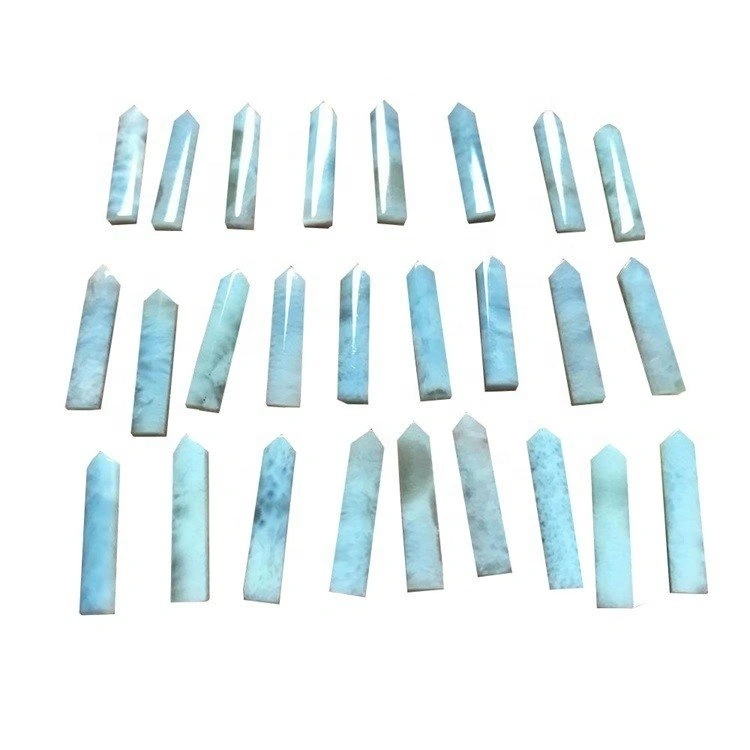 Mismunandi form stærð og gæði Long Arrow 100% Natural Larimar Cabochon Gemstone Laus Larimar Cabochon Variations 1