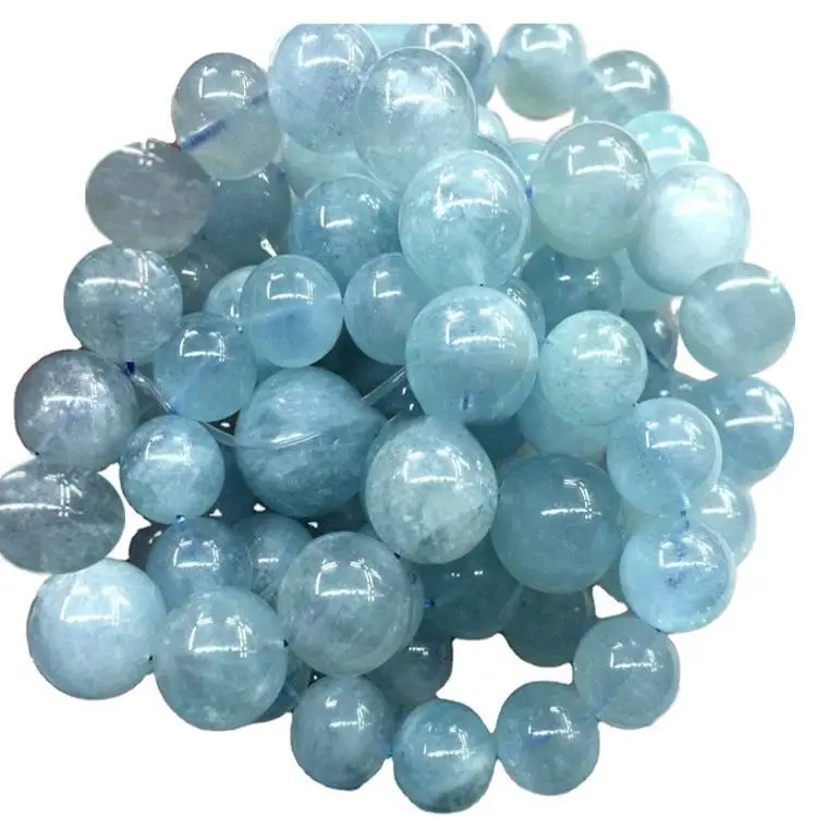 Pulsera de piedras preciosas de aguamarina lechosa al por mayor 1
