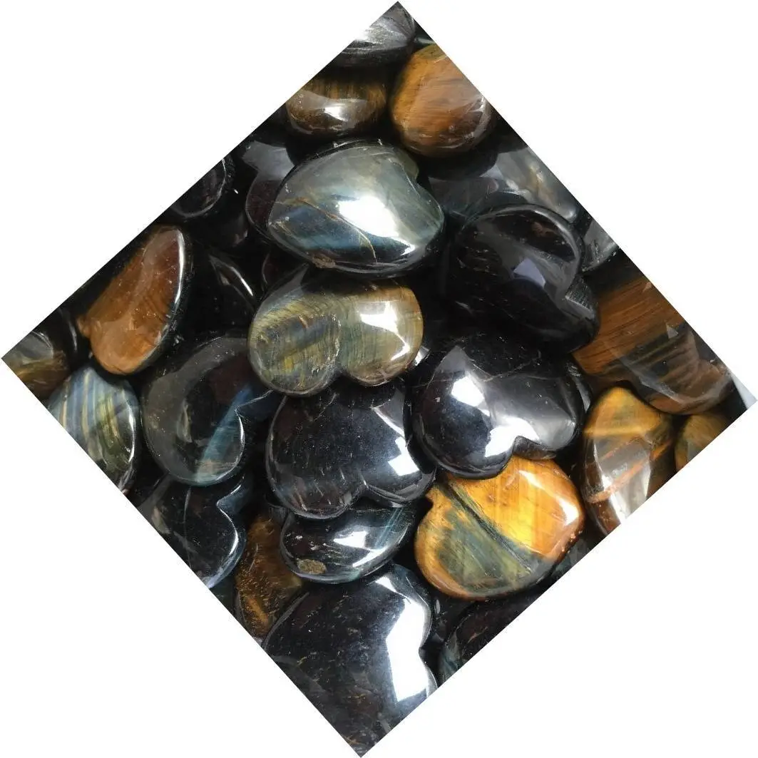 Manik-manik jantung agate Top kualitas aksara alami watu campuran jantung taksi cab cabochon manik-manik kanggo nggawe perhiasan 1