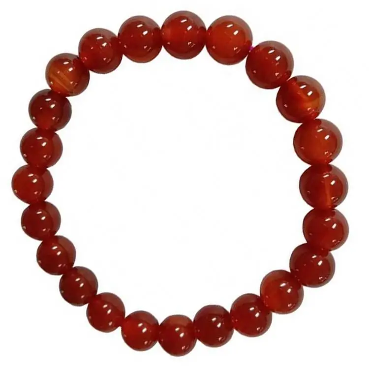 Hot-продажу Rudradivine Cherry Red Crystal Carnerian бранзалет Gemstone (8 мм) 1
