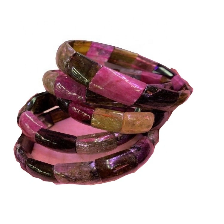 Hot-shitje Natyrore Colorful turmaline bangle gur i çmuar të bëjë stilin tuaj të preferuar për ju 1