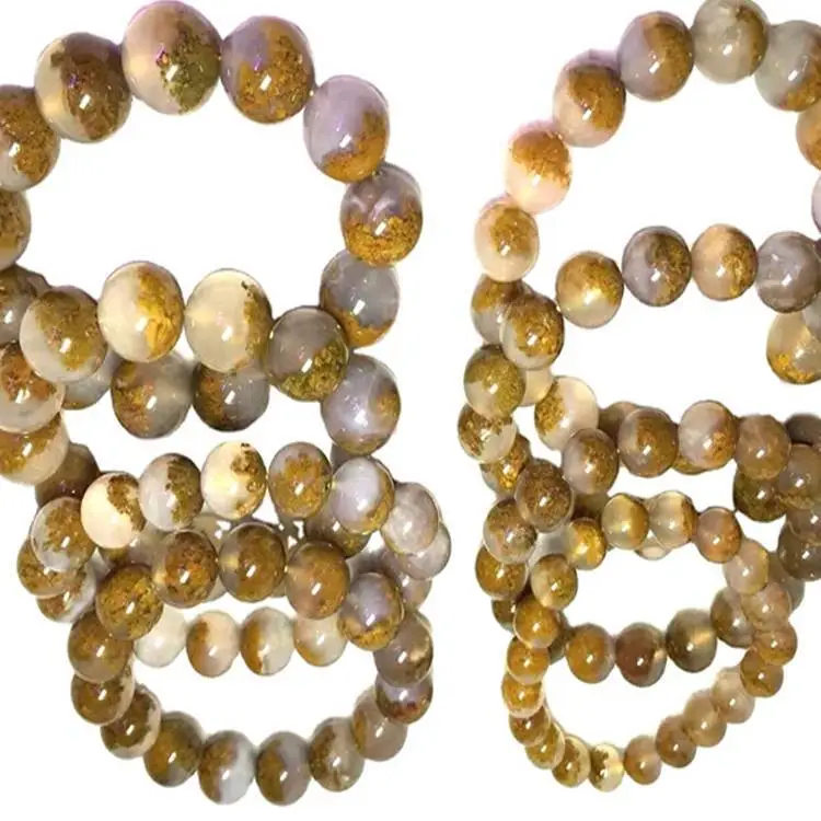 Agate ümmargune helmestatud käevõru kristall ehted Gemstone käevõru tervendav kristallid ja kivid kristall käevõru 1