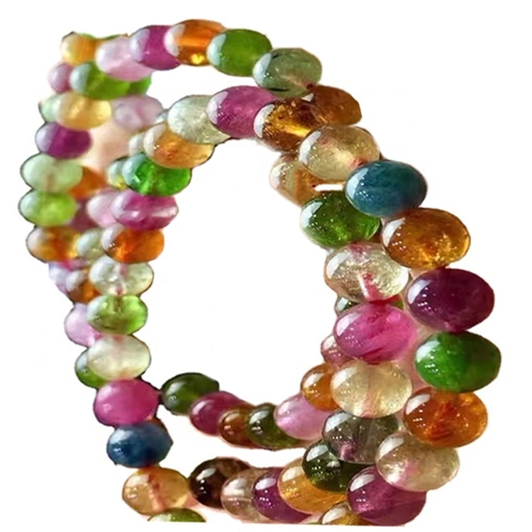 Gelang Apyrite Batu Permata Asli Turmalin Rubellite untuk Dijual Gelang Warna Lilin Lebah Kuning Madu 1