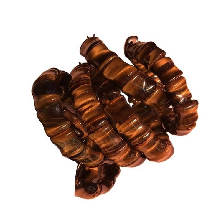 Brazalete de corte elegante de ojo de tigre natural, venta al por mayor, pulsera redonda de ojo de tigre Natural, hermoso tallado, brazalete de jade 1