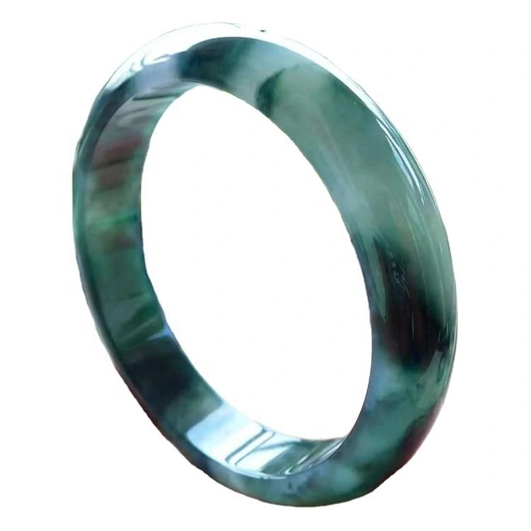 100% de alta calidad Myanmar Green Jade Brazalets Lady Pure Emerald Seco Jadeite Charm Bangle Amuleto Pulsera Lucky para BA 1