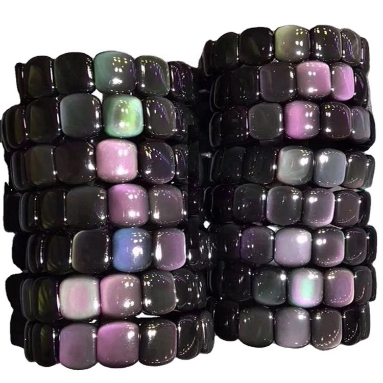 100% brazzuletti obsidian mlewna ikkuluriti b'mod naturali Bangles Jewellery Għamla bl-ingrossa 1