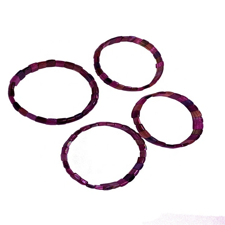 Wholesale facetado natural colorido tourmalina piedras preciosas pulseras con cuentas 1