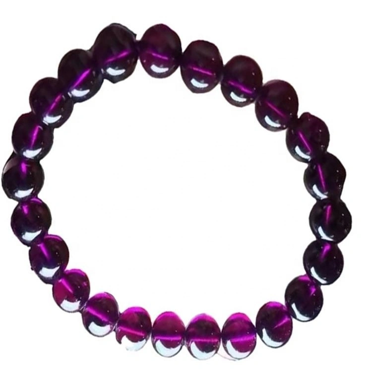Přírodní amethyst křemenný krystal kulatý korálky 1