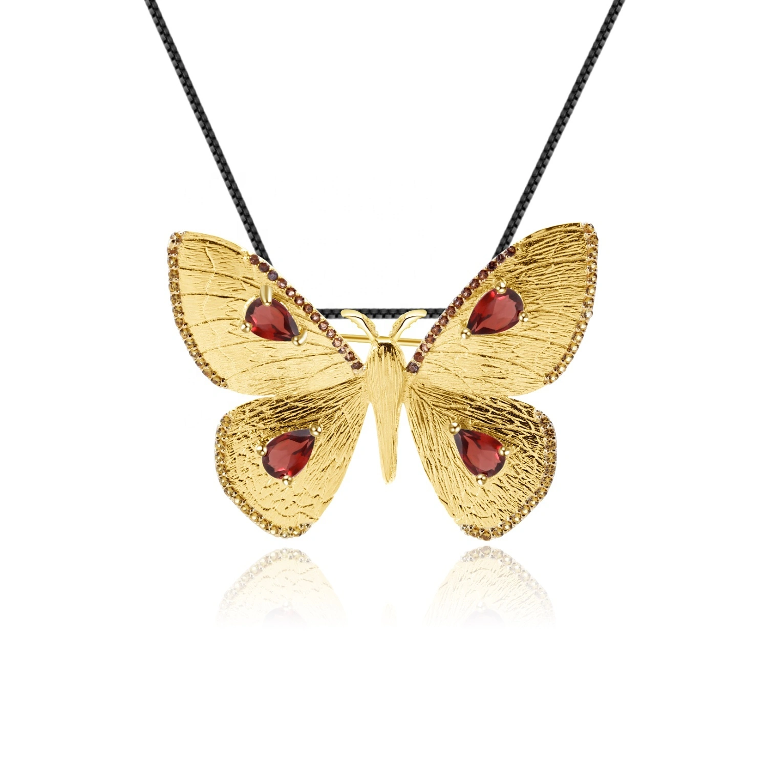 Butterfly muoto 18k kulta korut riipus kaulakoru 925 sterling hopea kaulakoru 1