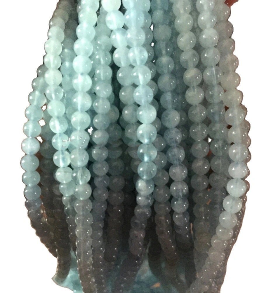 Natural Milky Aquamarine Hạt đá quý Spacer Vòng hạt cho vòng tay thủ công Vòng cổ DIY Thiết kế làm đồ trang sức 1