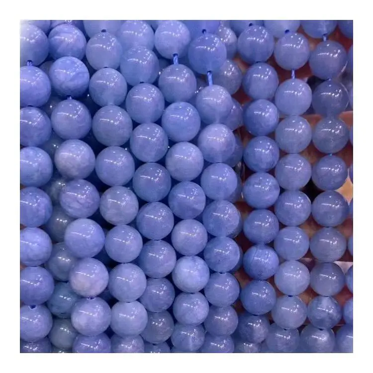 Natural sapphire yakasununguka beads yakakwira giredhi kutenderera chimiro 6mm 8mm 10mm 1