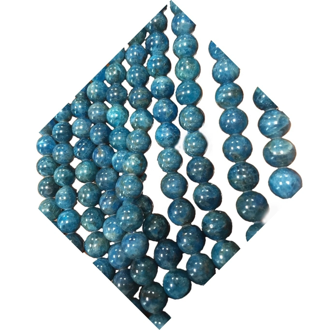 Neon Blue Apatite Gemstone Smooth Round Ball Beads 1
