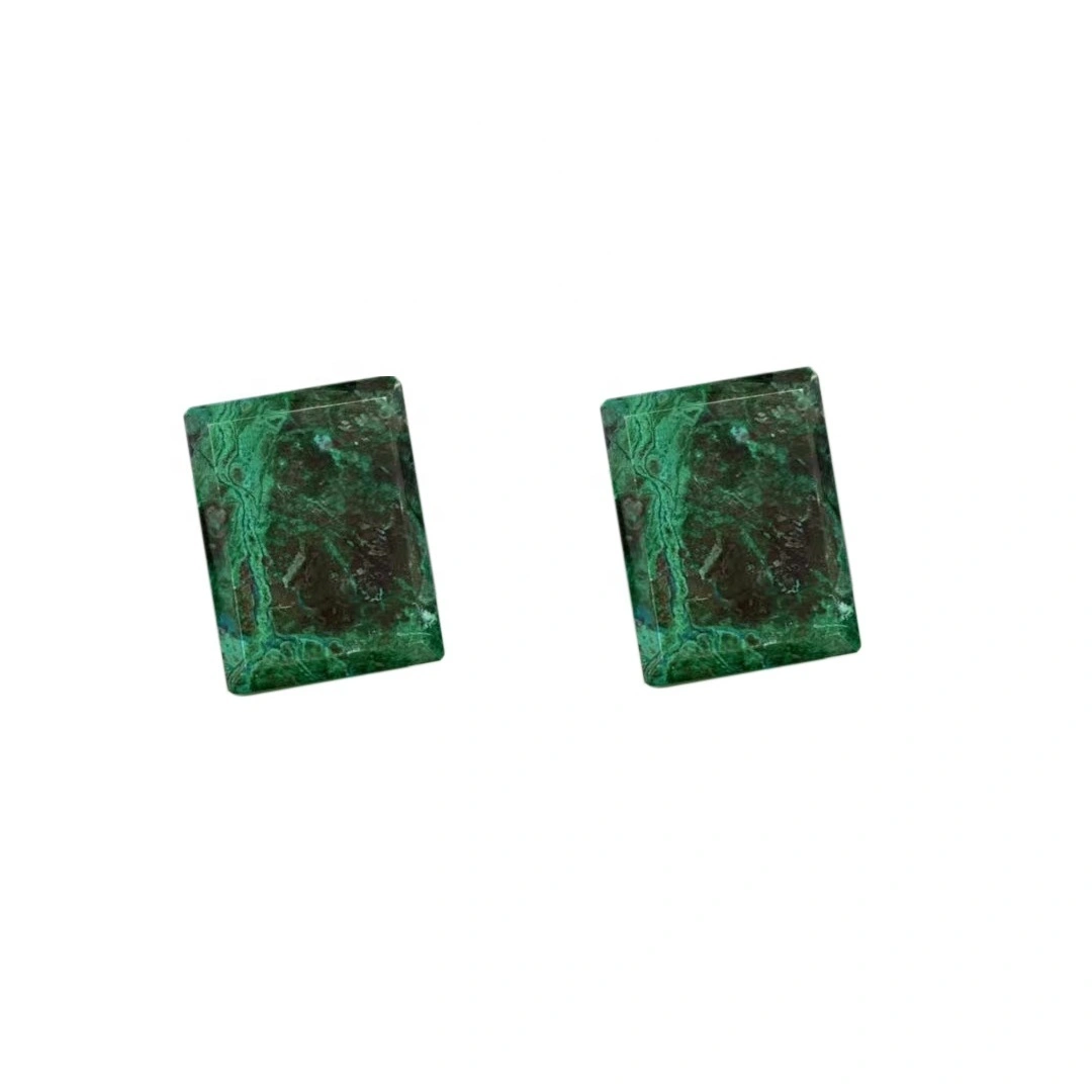 Natyrore Azurite Smooth Square Square Cabochon Gurë të Lirshëm 1