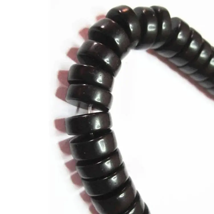 Black Onyx Matte 10 mm diskur perlur matt svartur steinn 1