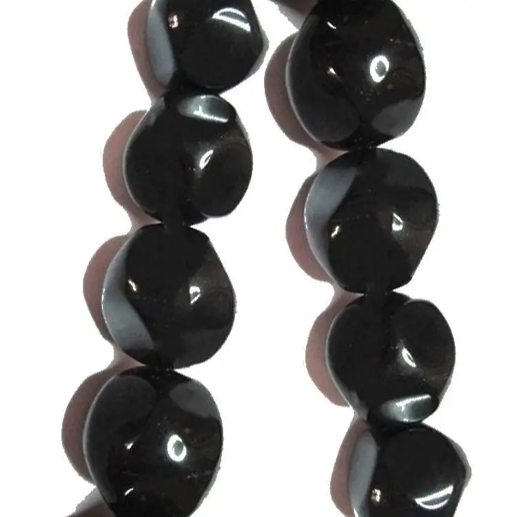 Svartur Onyx Coin & Button Perlur Mass Magn Ódýrari verð Gerðu heildsölu 1