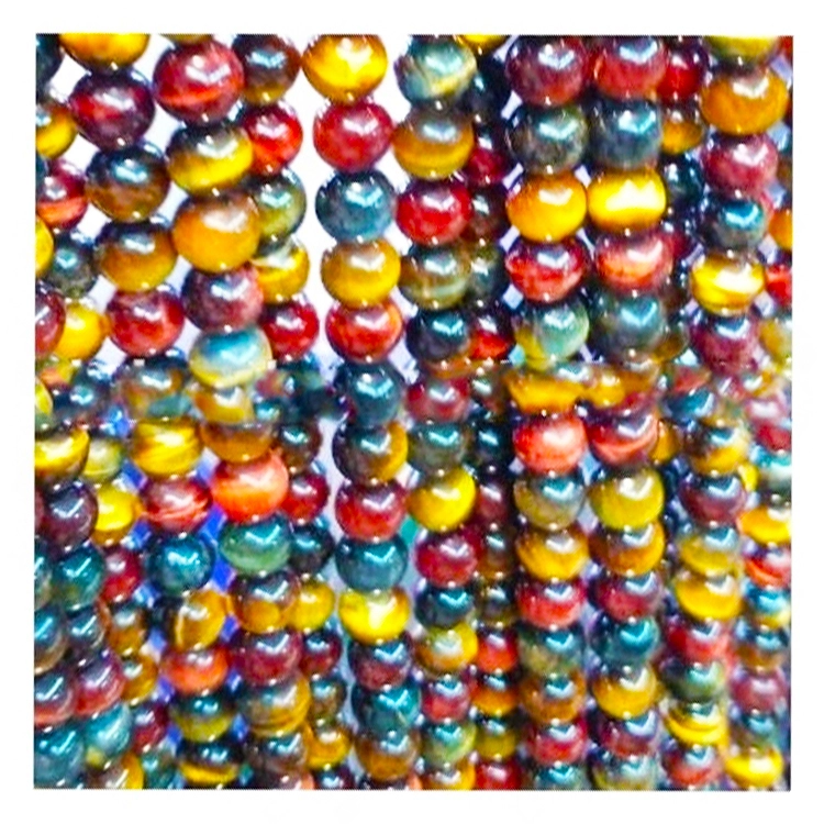 Heildverslun 8 mm umferð String Tiger Eye perlur 1