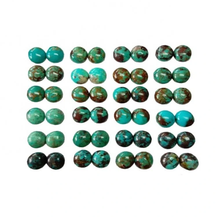 Natural Turquoise Loose Oval Cabochon Turquoise Gemstone Halus Datar Balik Cabochon Turquoise Semi Precious Gemstone 1
