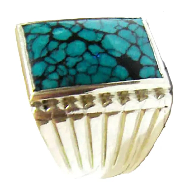 Nhẫn ngọc lam Trang sức nhẫn ngọc lam Tây Tạng nhẫn 925 Sterling Silver Rings 1