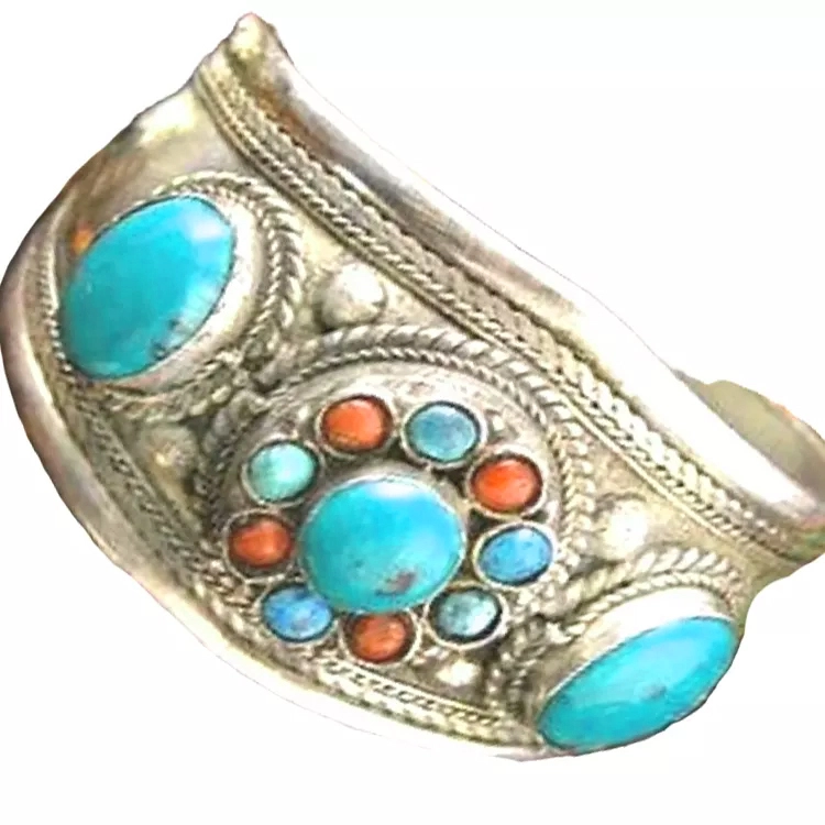 Sleeping beauty turquoise sterling silver watch bangle make wholesale 1