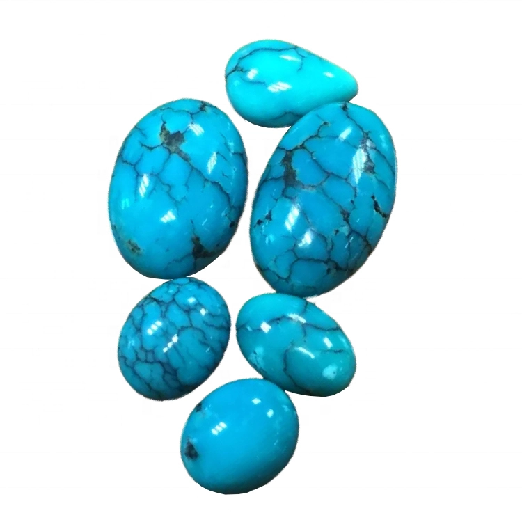 Compressed Turquoise Saddle-shape beads 1