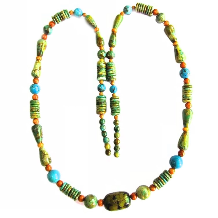 Genuine Turquoise Beaded Necklace Natural Arizona Turquoise Beads Necklace Christmas Gift 1