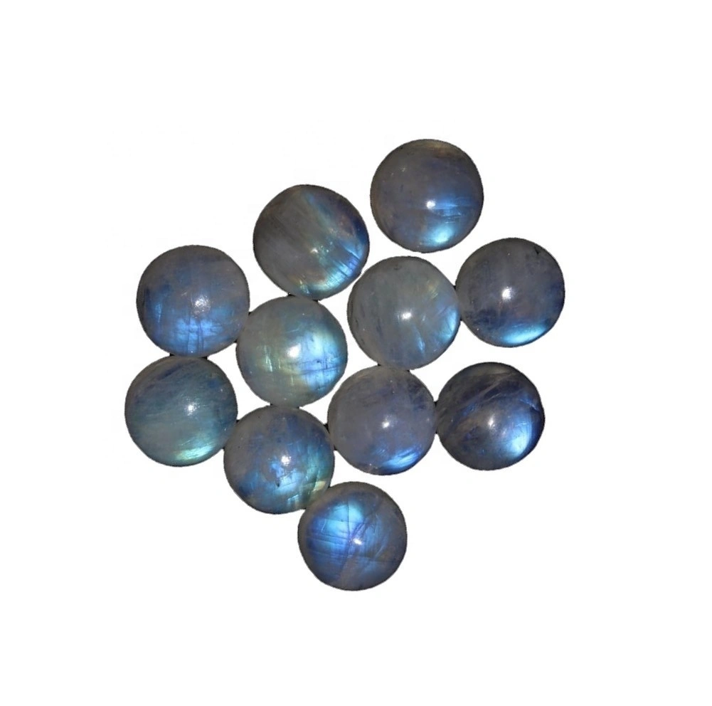 Gemstones blue color White Round Moonstone Beads make wholesale 1