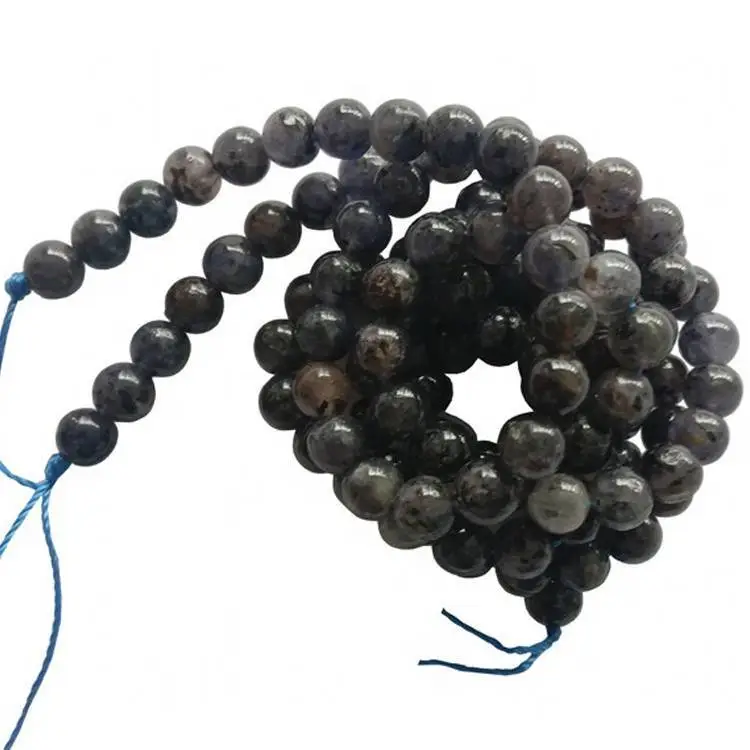 6mm Lolite Stone Round Bunder Putaran Lolu Tali Loluine Lolnies Perhiasan Ngeculake Perhiasan Loose Gemstone 1